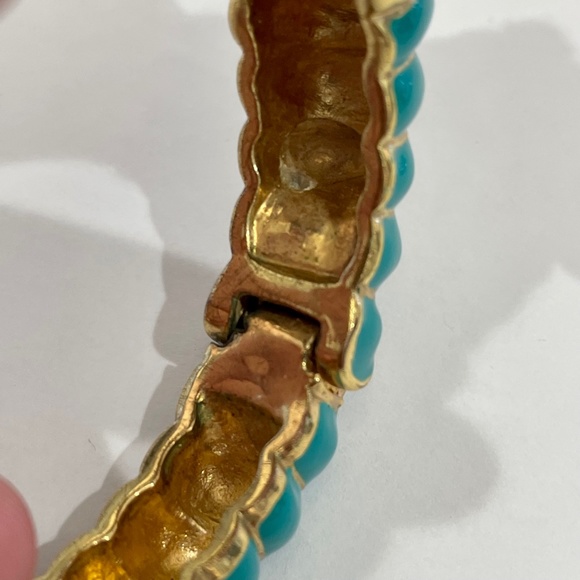 Rare Kenneth Jay Lane Raj Teal Elephant Clamper Bracelet
, EUC - Picture 13 of 16